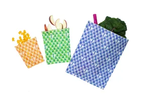 Starter Pack of 3 - Reusable Beeswax Wrap Food Storage Bags