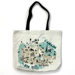 The Doodle Diary Tote Bag - Canada Map