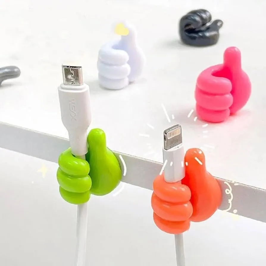 Thumbs Up Cable/Key Ring Holder 10pack - Mix Colors