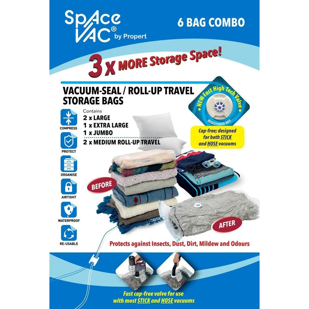 Vacuum Seal Storage Bag Combo 6 Pack