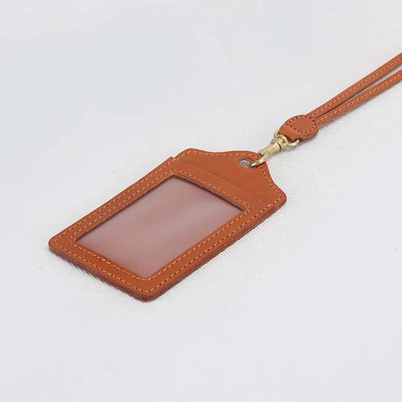 Vegetable Tanned Leather Handmade Fashion Badge Holder