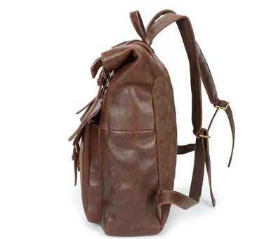 Vintage Leather Travel Backpack B8186