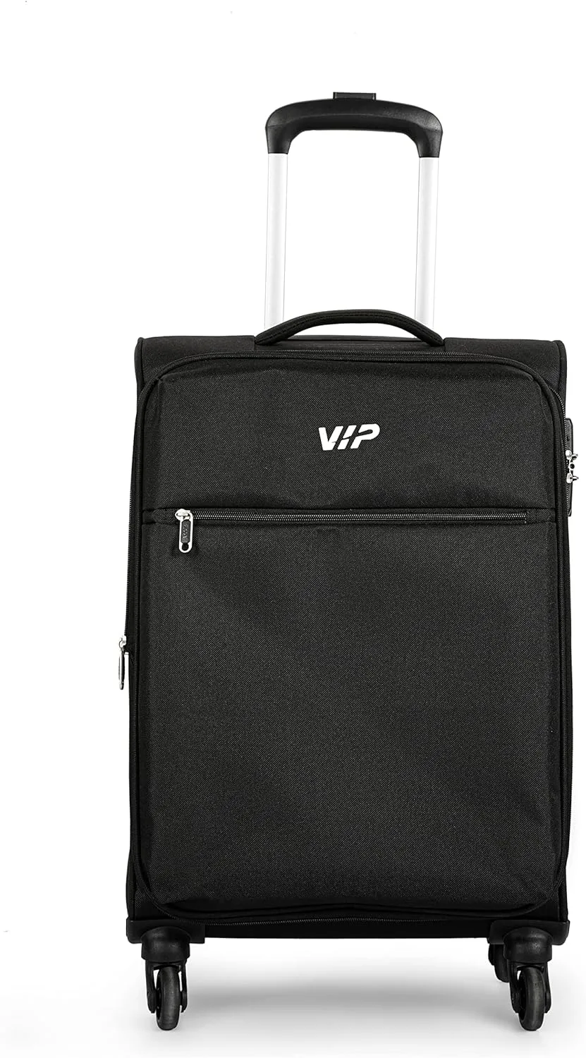 VIP Xion 4 Wheel Hard Casing Cabin Luggage Trolley 28x50x69cm Medium Black