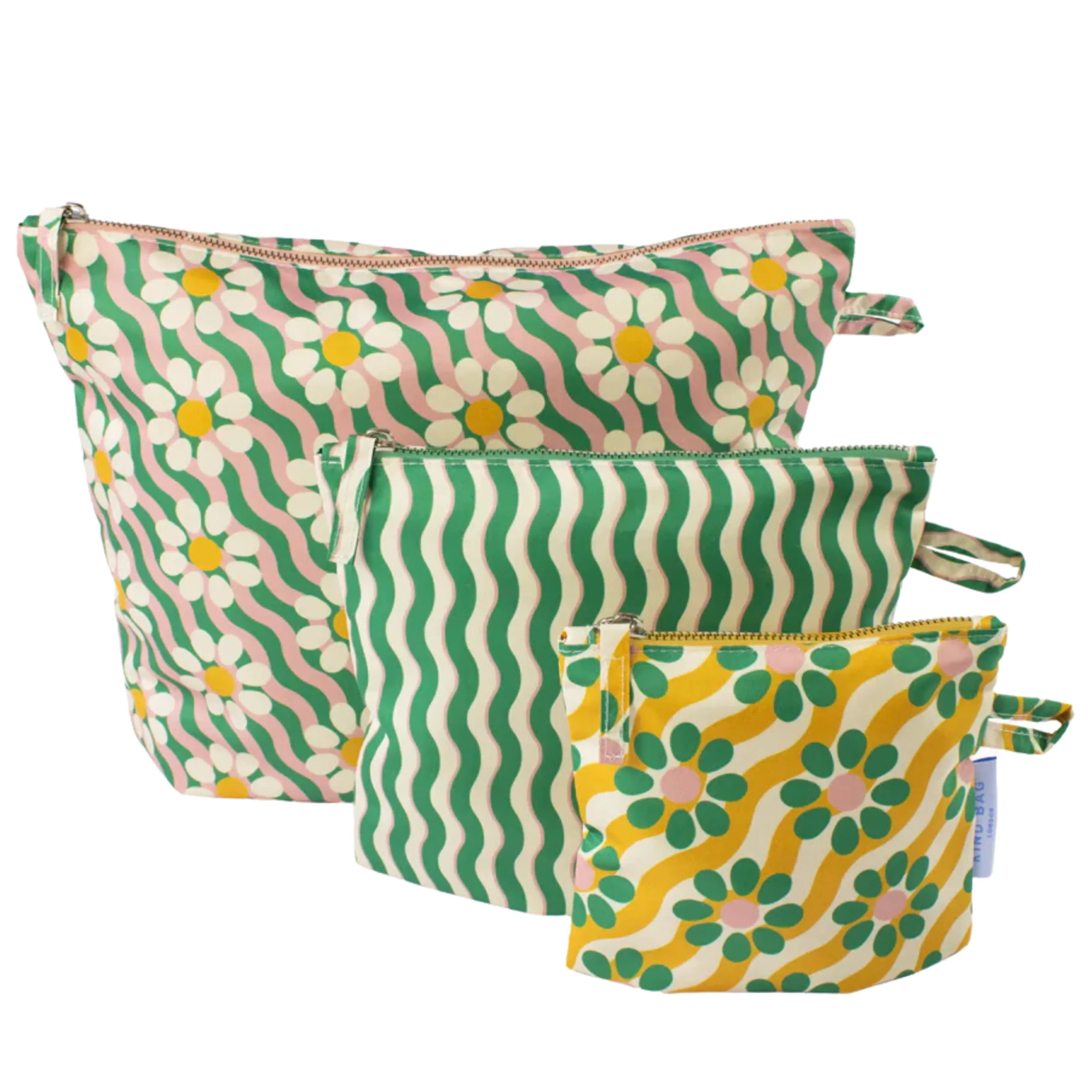 Wavy Daisy Pouches - Set of 3